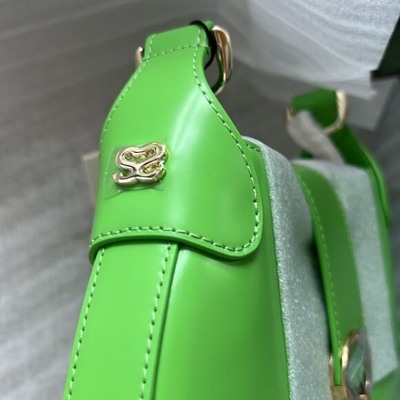 NWT $385 SANDRO Sweet Janet Chain Bag Vert Pomme Apple Green - Picture 13 of 13